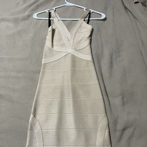 Bebe bandage dress small beige dress